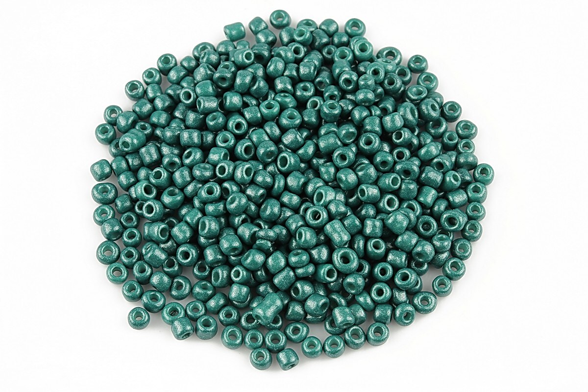 Margele de nisip 2mm cu efect frosted (50g) - cod 521 - turcoaz inchis