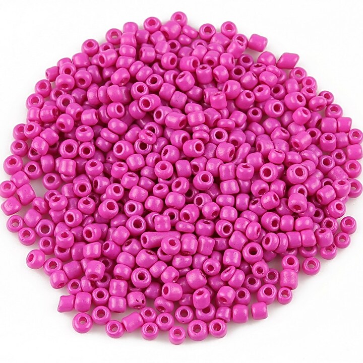 Margele de nisip 2mm opace (50g) - cod 523 - roz bonbon