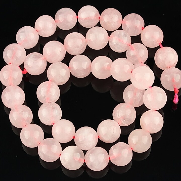 Margele cuart roz sfere 10mm (sirag)