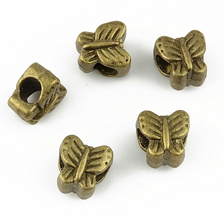Distantier bronz tip Pandora, fluture 10x10mm