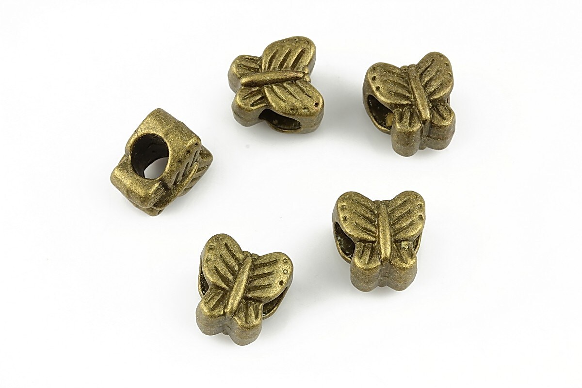 Distantier bronz  tip Pandora, fluture 10x10mm