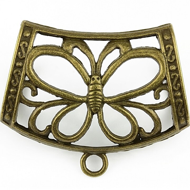 Agatatoare pandantiv fluture, piesa centrala, bronz, 43x35mm