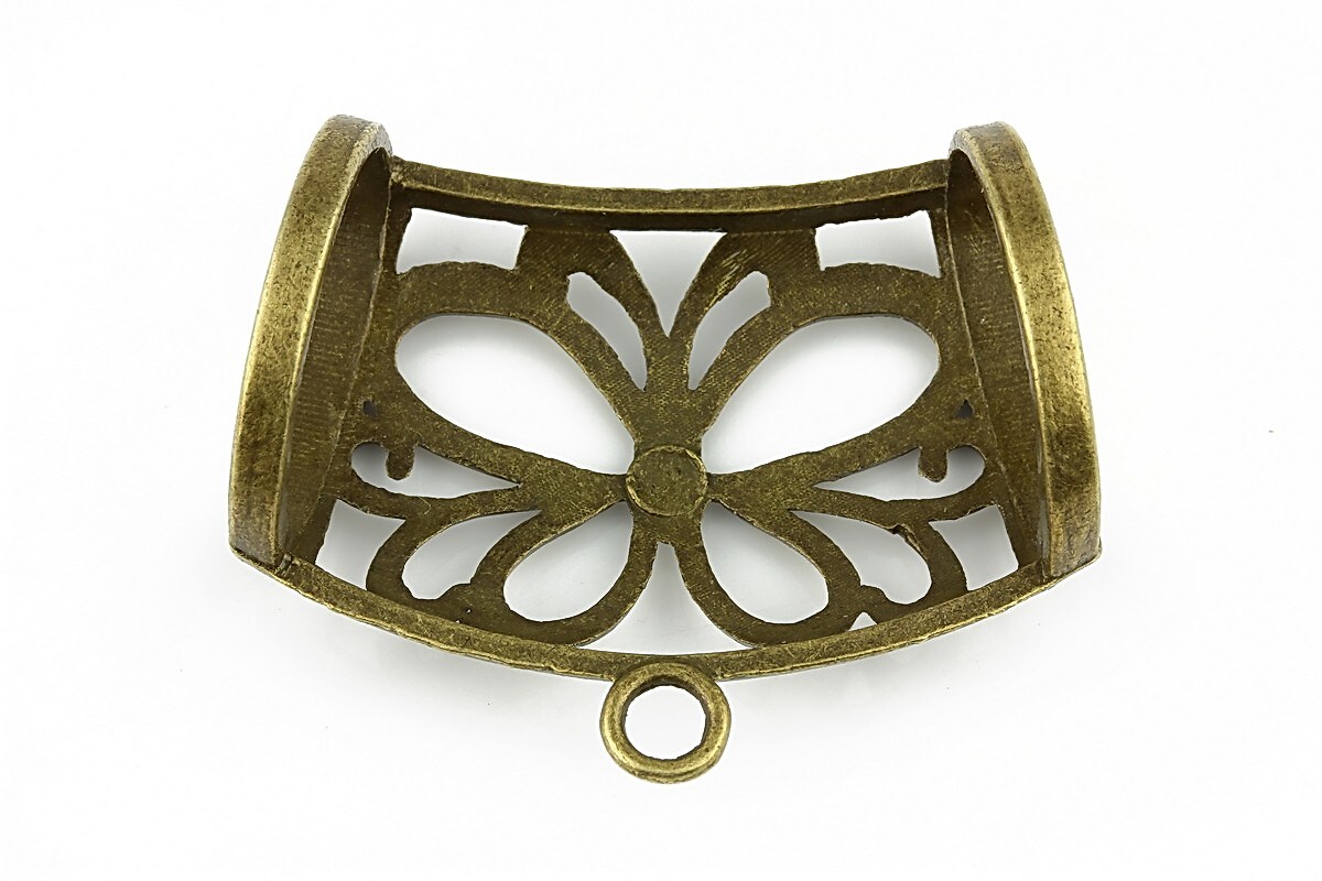 Agatatoare pandantiv fluture, piesa centrala, bronz, 43x35mm