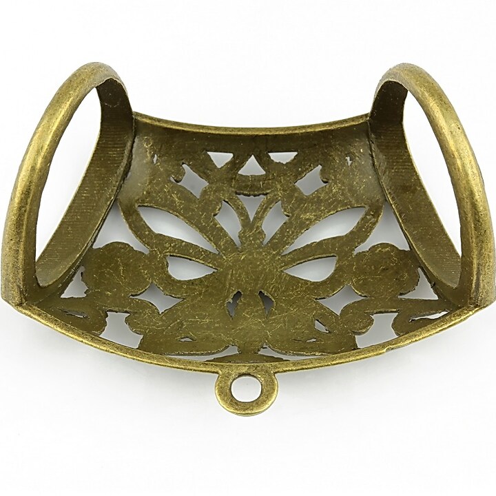Agatatoare pandantiv fluture, piesa centrala, bronz, 43x32mm
