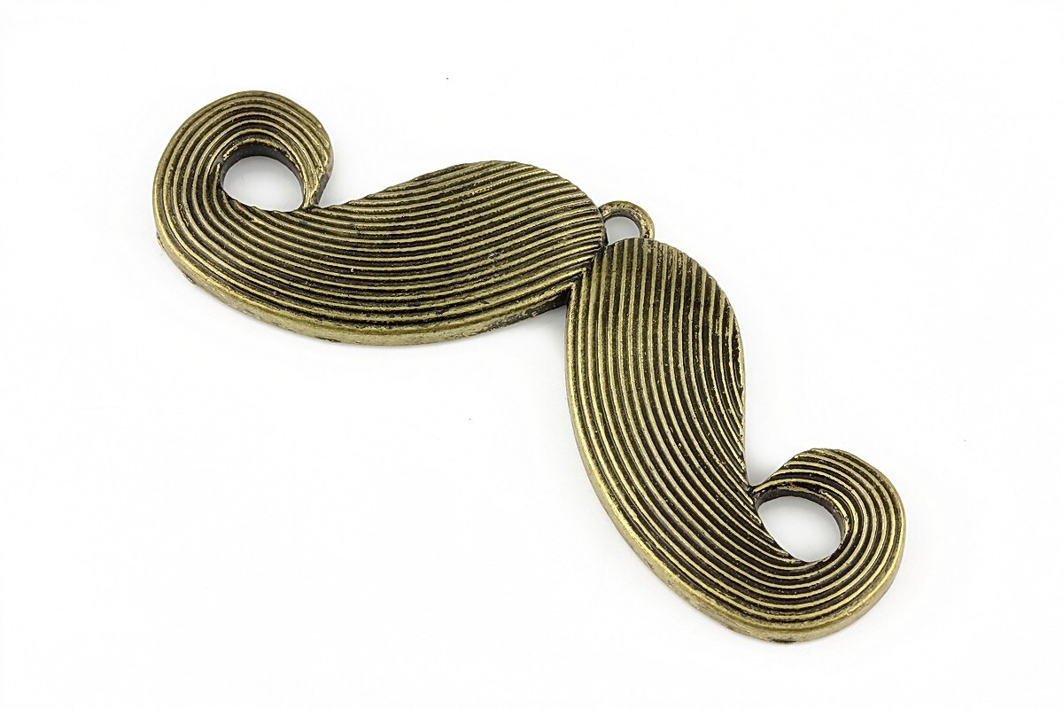 Pandantiv bronz moustache 56x23mm