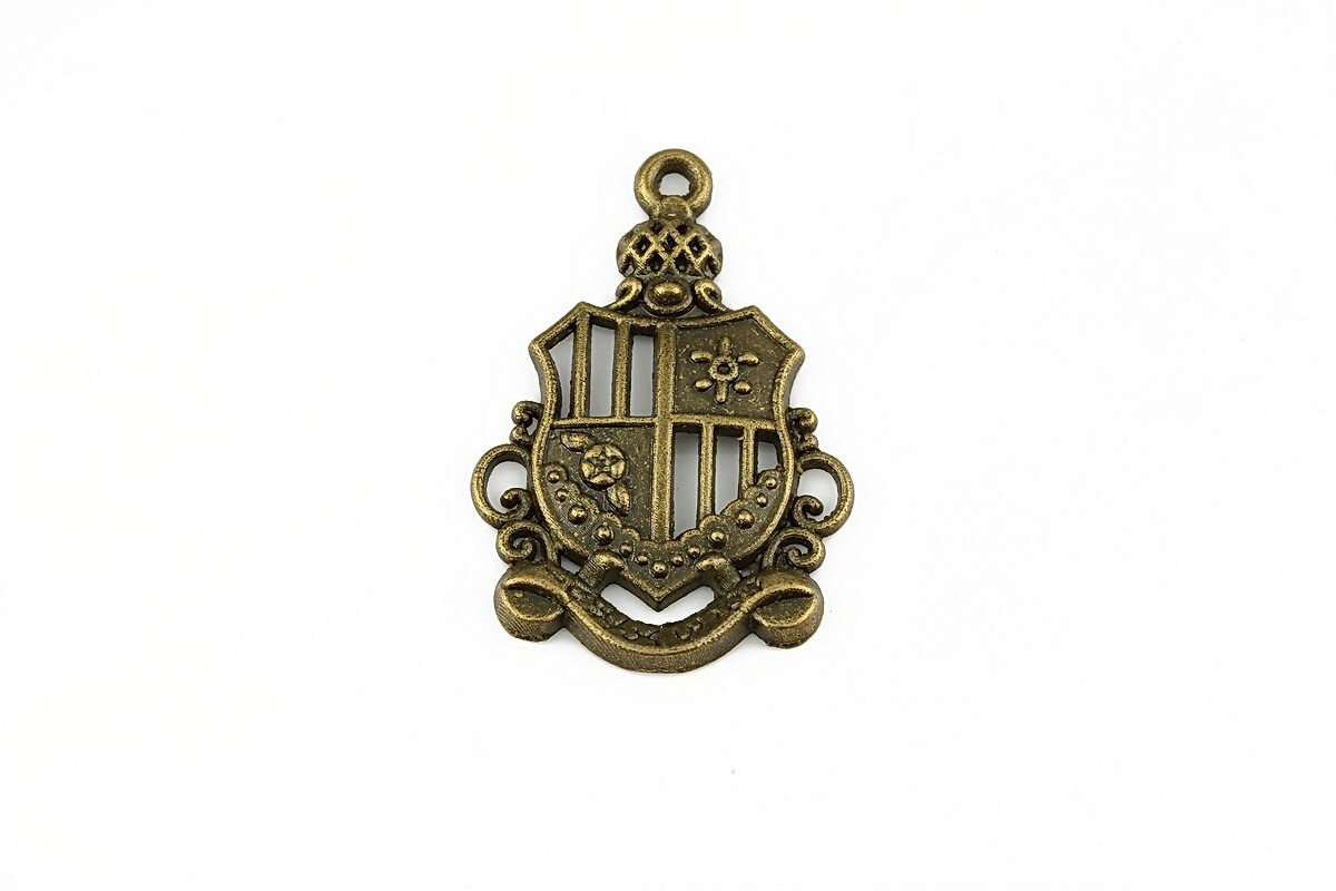 Charm bronz emblema 28x19mm