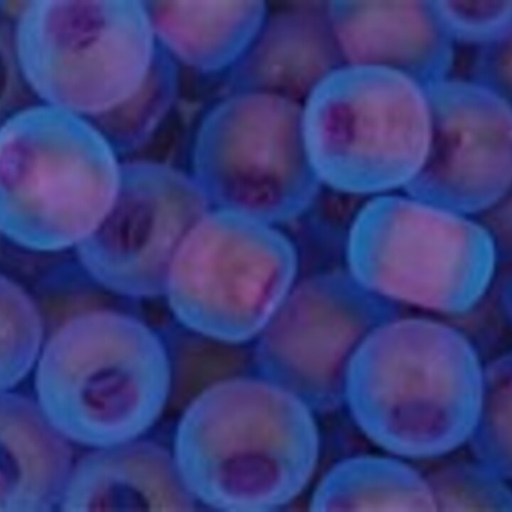 Margele Toho rotunde 6/0 - Inside-Color Frosted Aqua/Purple Lined
