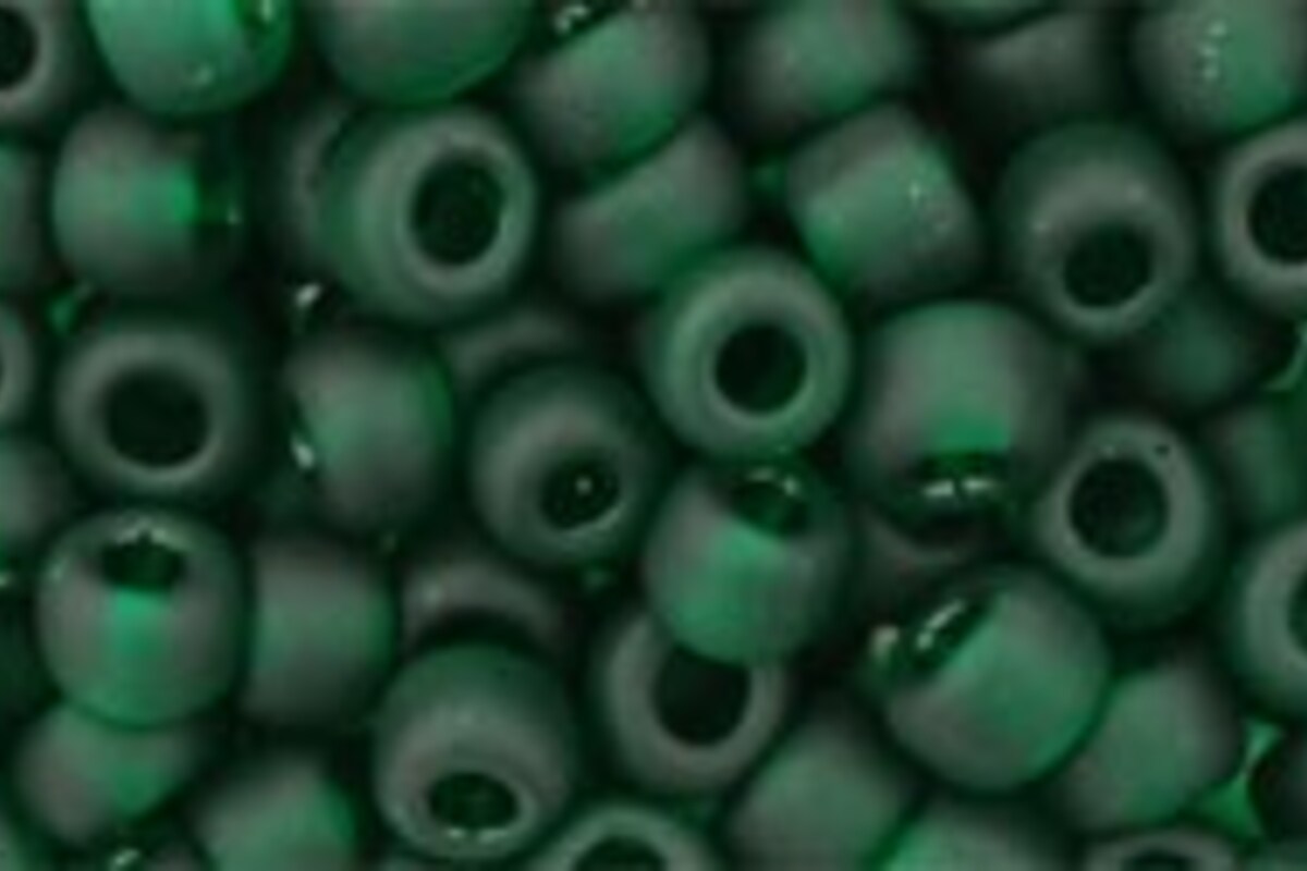 Margele Toho rotunde 6/0 - Transparent-Frosted Green Emerald