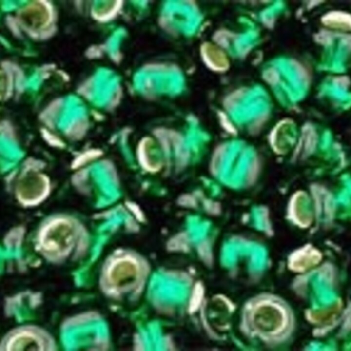 Margele Toho rotunde 8/0 - Silver-Lined Green Emerald