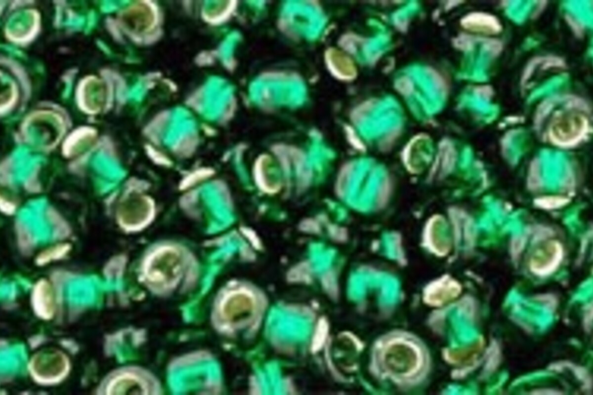 Margele Toho rotunde 8/0 - Silver-Lined Green Emerald