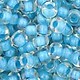 Margele Toho rotunde 8/0 - Inside-Color Luster Crystal/Opaque Aqua Lined