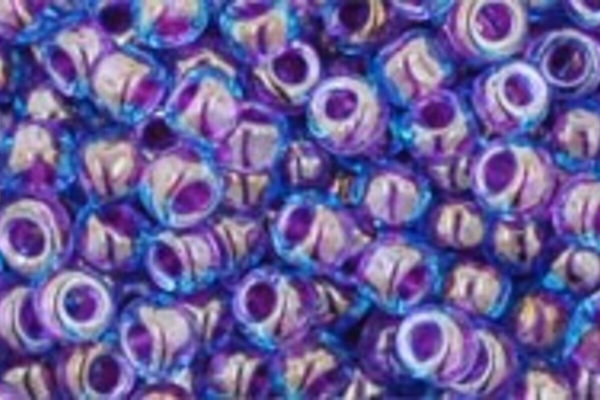 Margele Toho rotunde 8/0 - Inside-Color Aqua/Purple Lined