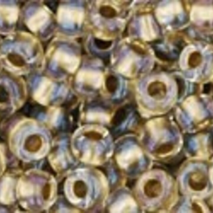 Margele Toho rotunde 8/0 - Inside-Color Crystal/Gold Lined