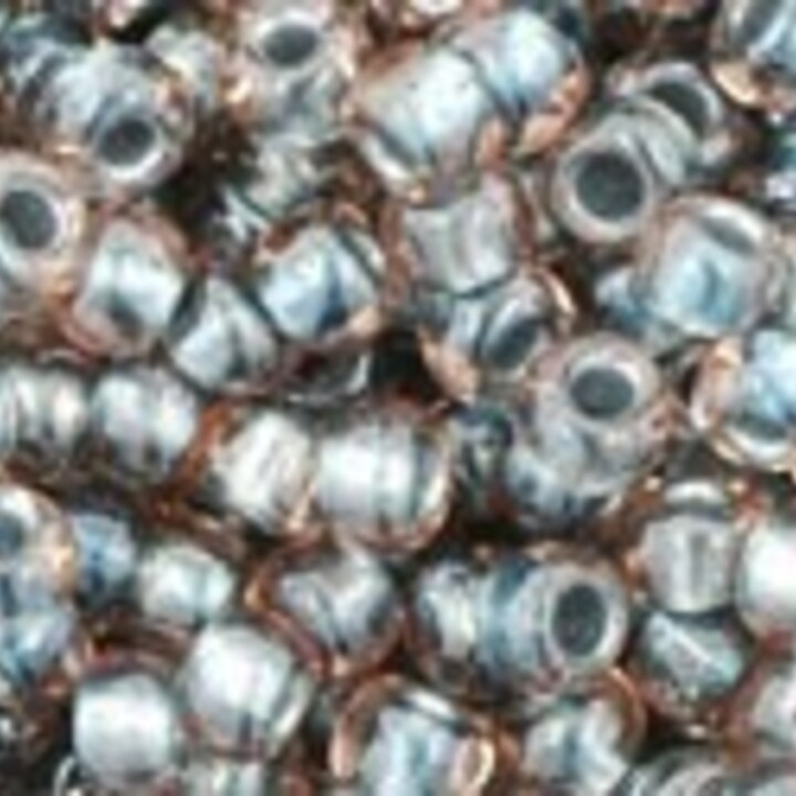Margele Toho rotunde 8/0 - Inside-Color Crystal/Metallic Blue Lined