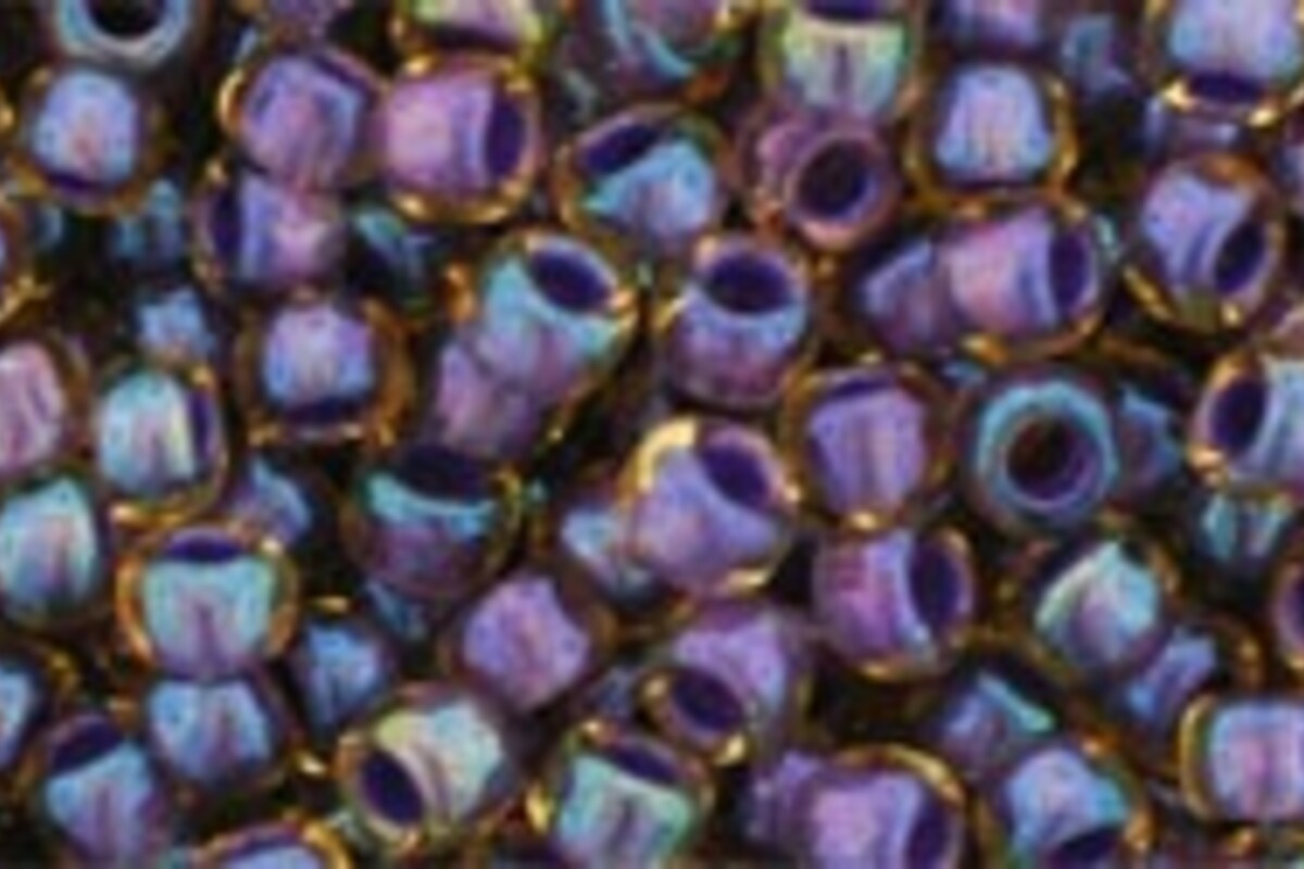 Margele Toho rotunde 8/0 - Inside-Color Lt Topaz/Opaque Purple Lined