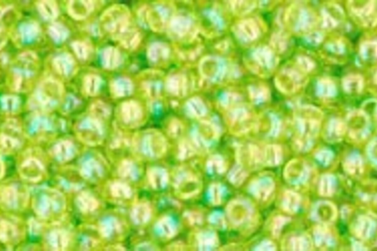 Margele Toho rotunde 11/0 - Trans-Rainbow Lime Green