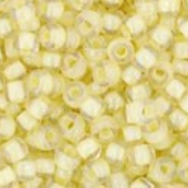 Margele Toho rotunde 11/0 - Inside-Color Luster Crystal/Opaque Yellow Lined