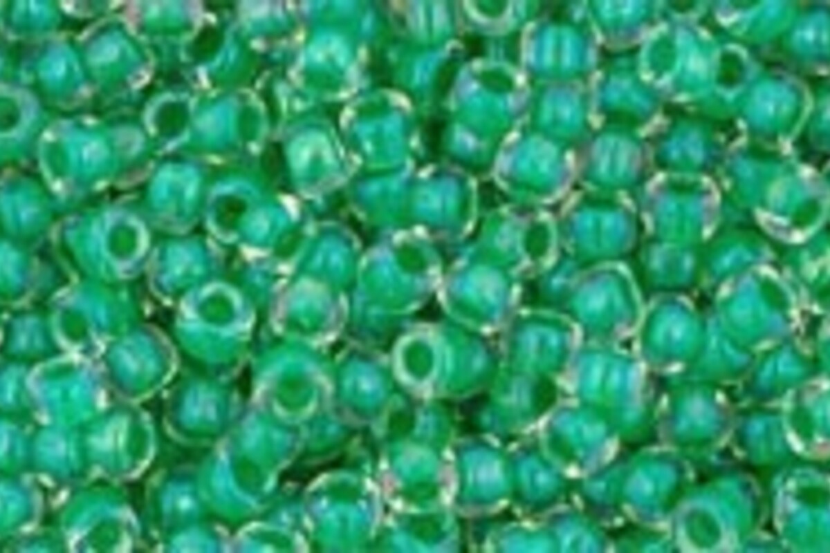 Margele Toho rotunde 11/0 - Inside-Color Crystal/Shamrock Lined