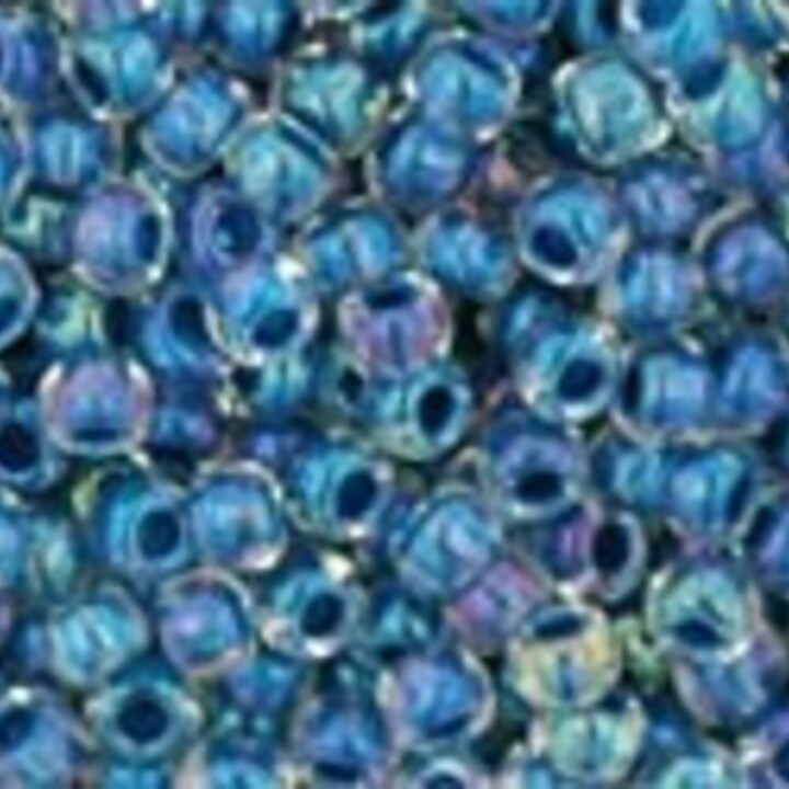 Margele Toho rotunde 11/0 - Inside-Color Luster Crystal/Capri Blue Lined