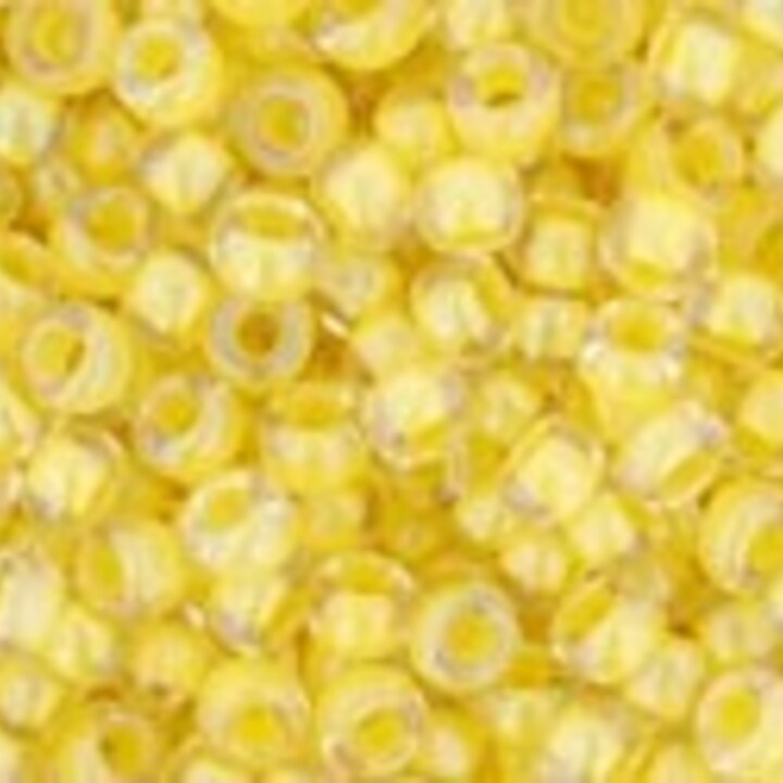 Margele Toho rotunde 11/0 - Inside-Color Crystal/Yellow Lined
