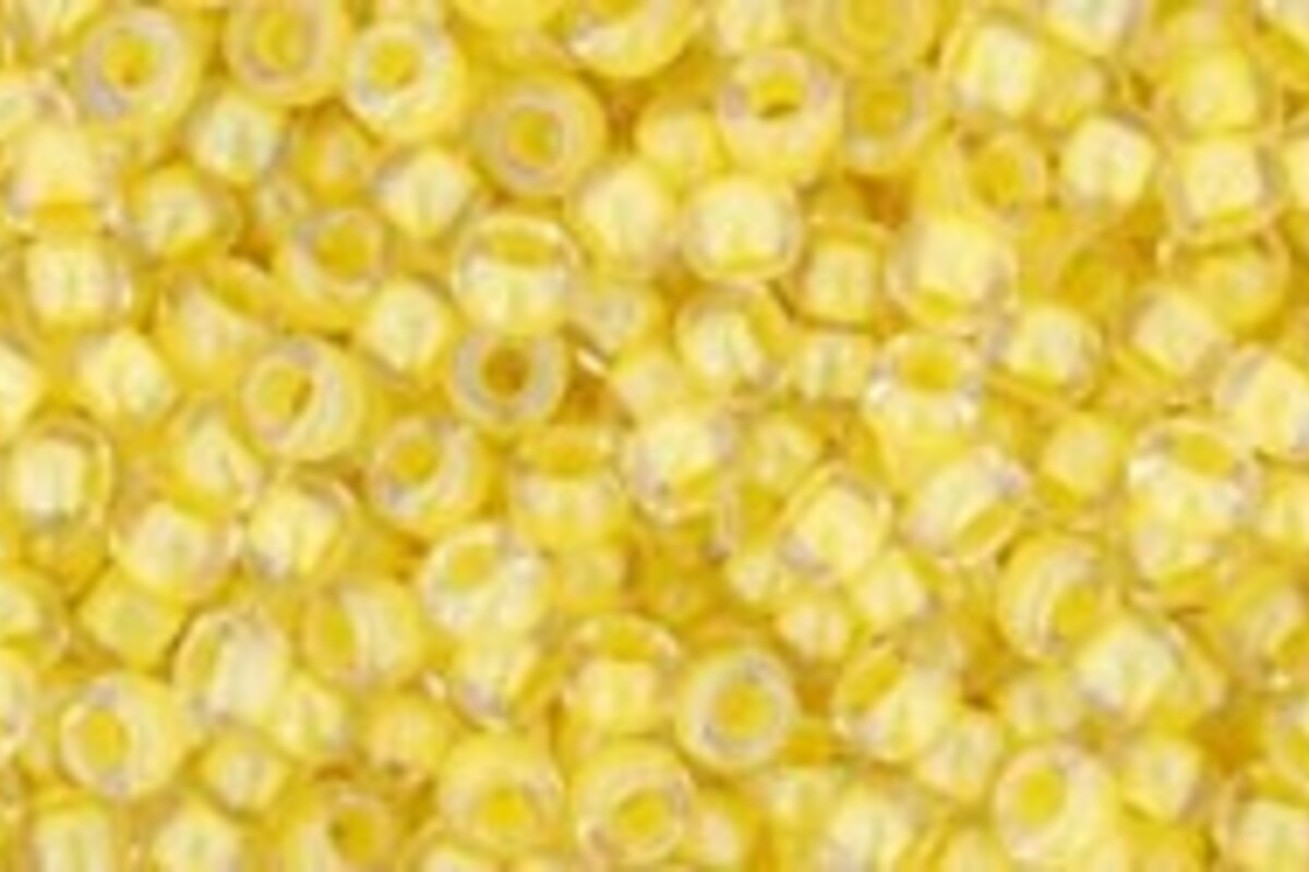 Margele Toho rotunde 11/0 - Inside-Color Crystal/Yellow Lined