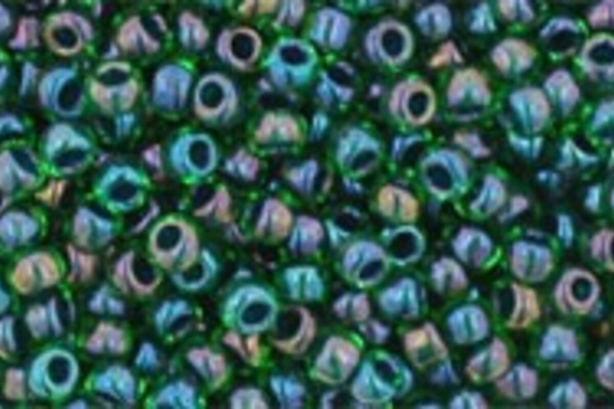 Margele Toho rotunde 11/0 - Inside-Color Peridot/Emerald Lined