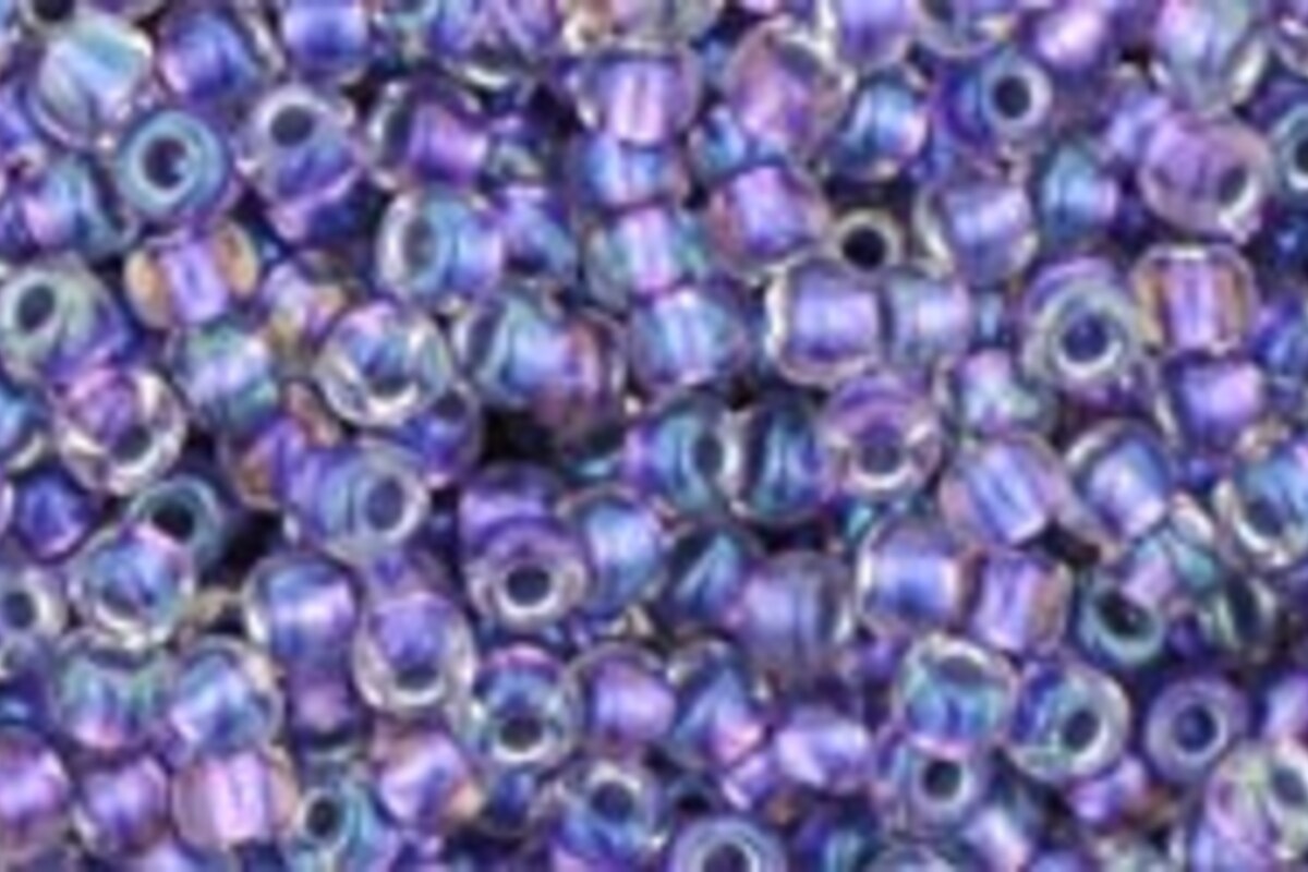 Margele Toho rotunde 11/0 - Inside-Color Rainbow Crystal/Metallic Purple Lined