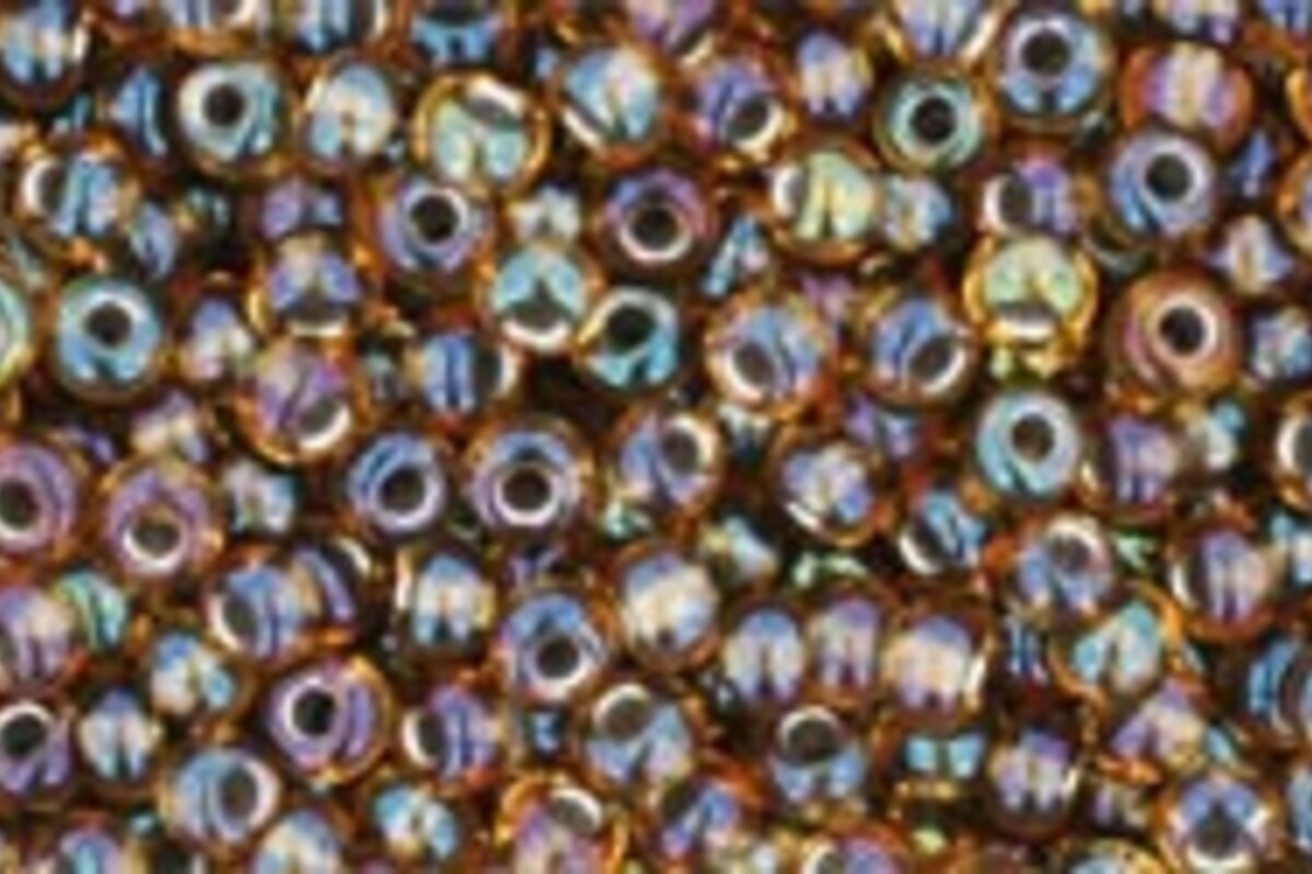 Margele Toho rotunde 11/0 - Inside-Color Rainbow Topaz/Gold Lined