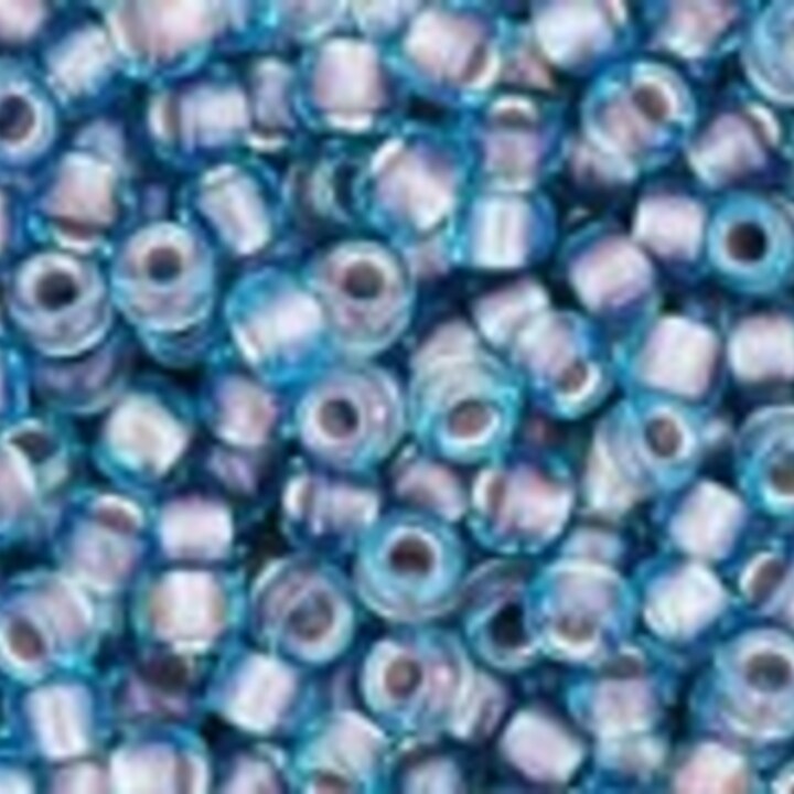 Margele Toho rotunde 11/0 - Inside-Color Aqua/Lavender Lined