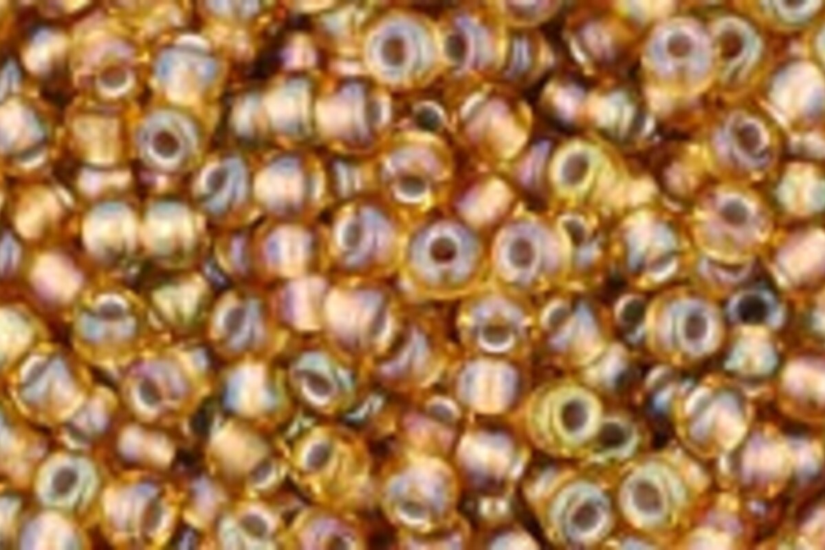 Margele Toho rotunde 11/0 - Gold-Lined Rainbow Topaz