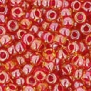 Margele Toho rotunde 11/0 - Inside-Color Lt Topaz/Pomegranate Lined