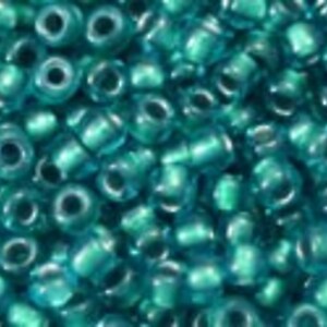Margele Toho rotunde 11/0 - Inside-Color Lt Sapphire/Metallic Teal Lined