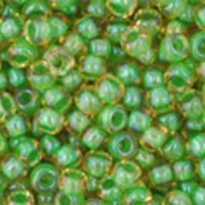 Margele Toho rotunde 11/0 - Inside-ColorTopaz/Opaque Green Lined