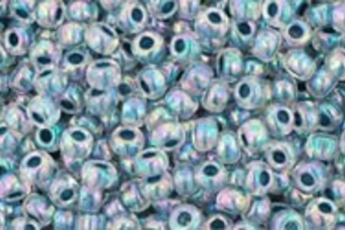 Margele Toho rotunde 11/0 - Inside-Color Rainbow Crystal/Montana Blue Lined