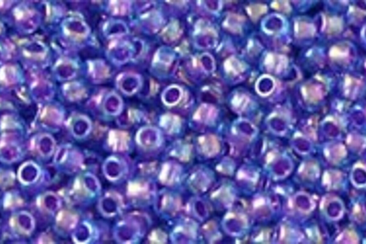 Margele Toho rotunde 11/0 - Inside-Color Rainbow Aqua/Purple Lined