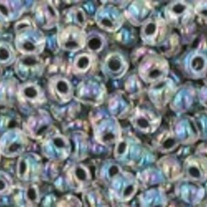 Margele Toho rotunde 11/0 - Inside-Color Rainbow Crystal/Opaque Gray Lined
