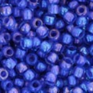 Margele Toho rotunde 11/0 - Inside-Color Lt Sapphire/Opaque Purple Lined
