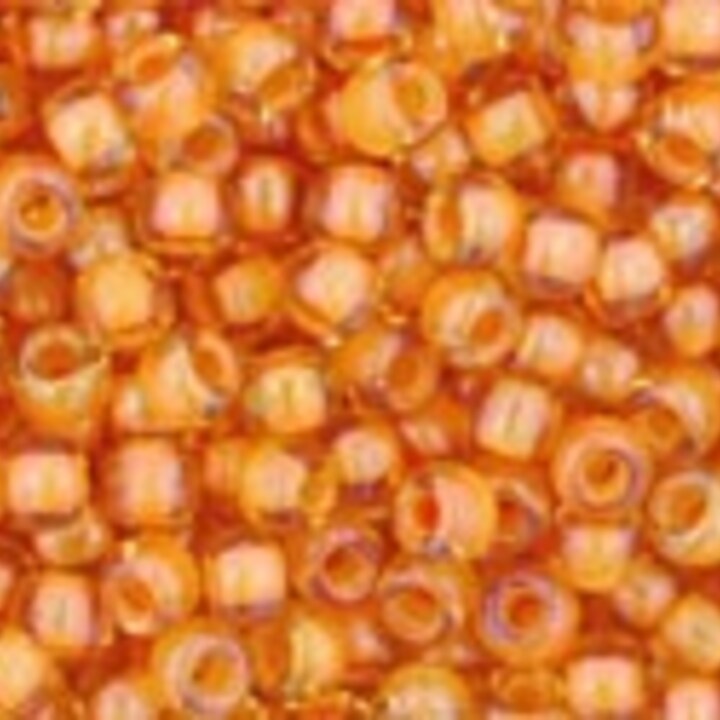 Margele Toho rotunde 11/0 - Inside-Color Jonquil/Burnt Orange Lined