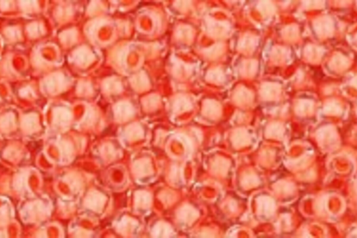 Margele Toho rotunde 11/0 - Inside-Color Crystal/Apricot Lined