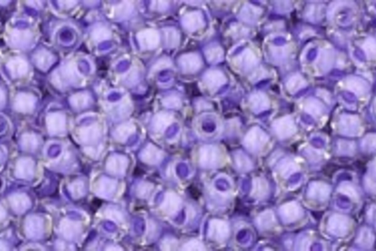 Margele Toho rotunde 11/0 - Inside-Color Crystal/Purple Lined