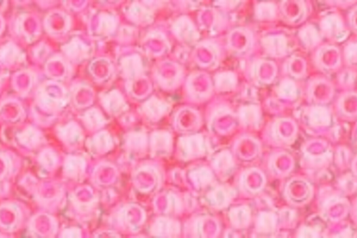 Margele Toho rotunde 11/0 - Inside-Color Crystal/Ballerina Pink Lined