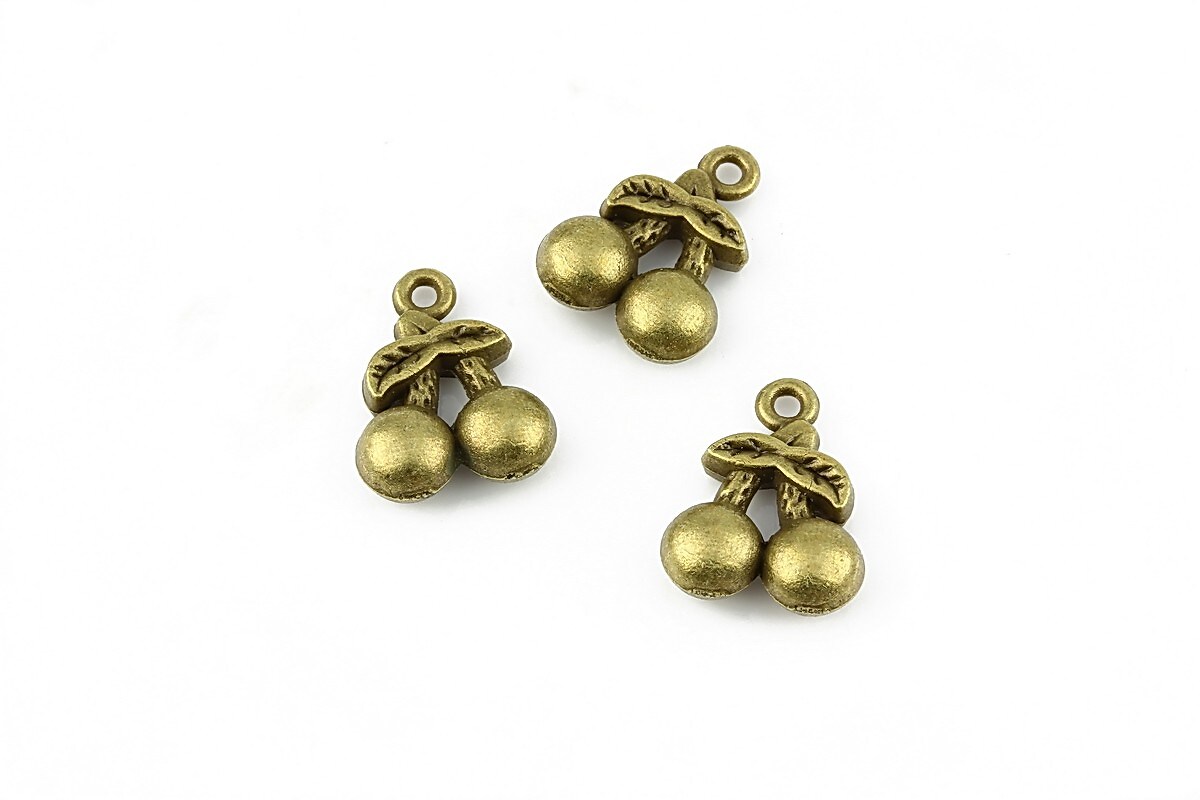 Charm bronz ciresele 14x11mm