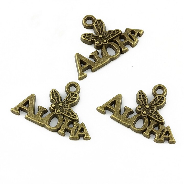 Charm bronz Aloha 14x21mm