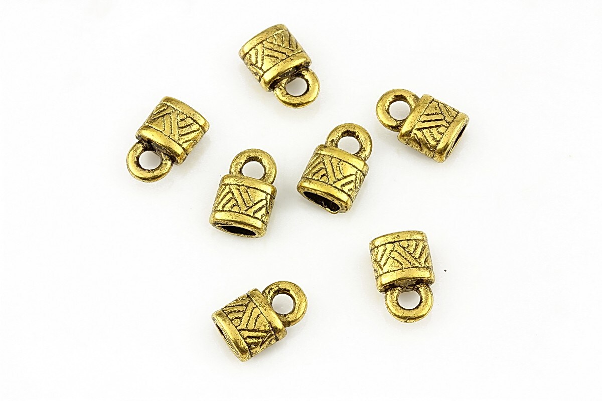 Capat de snur auriu antichizat 10x6mm