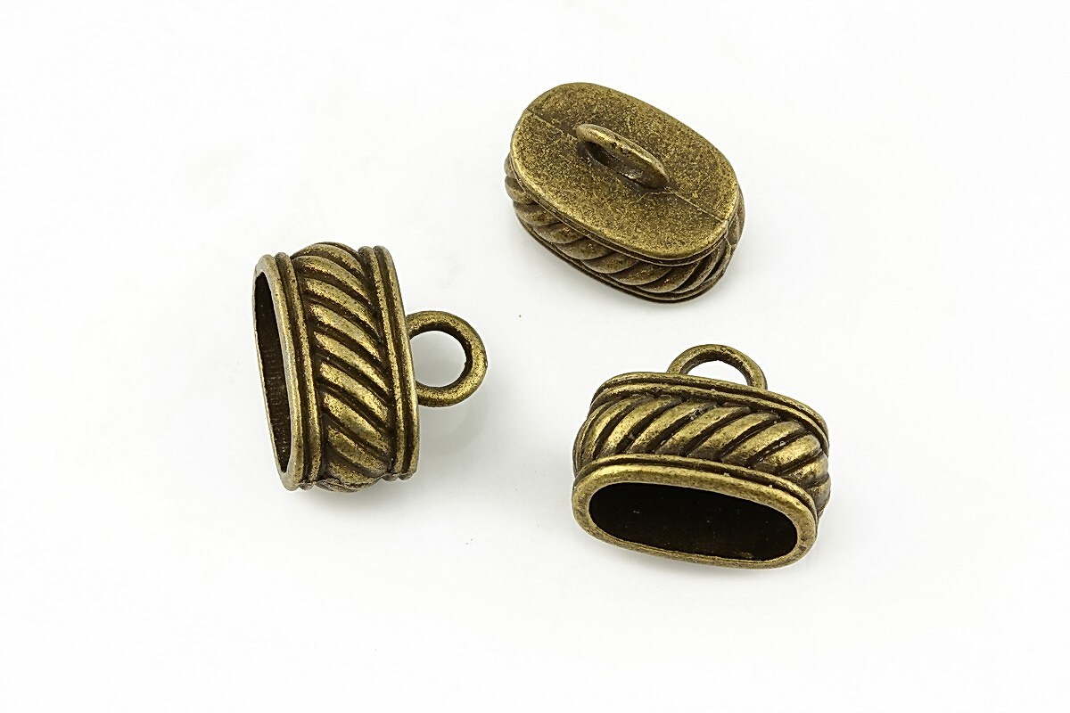 Capat de snur bronz 15x13mm (interior 12x7mm)