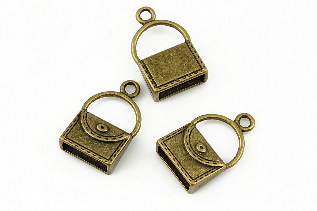 Capat de snur bronz 20x13mm (interior 10x4mm)