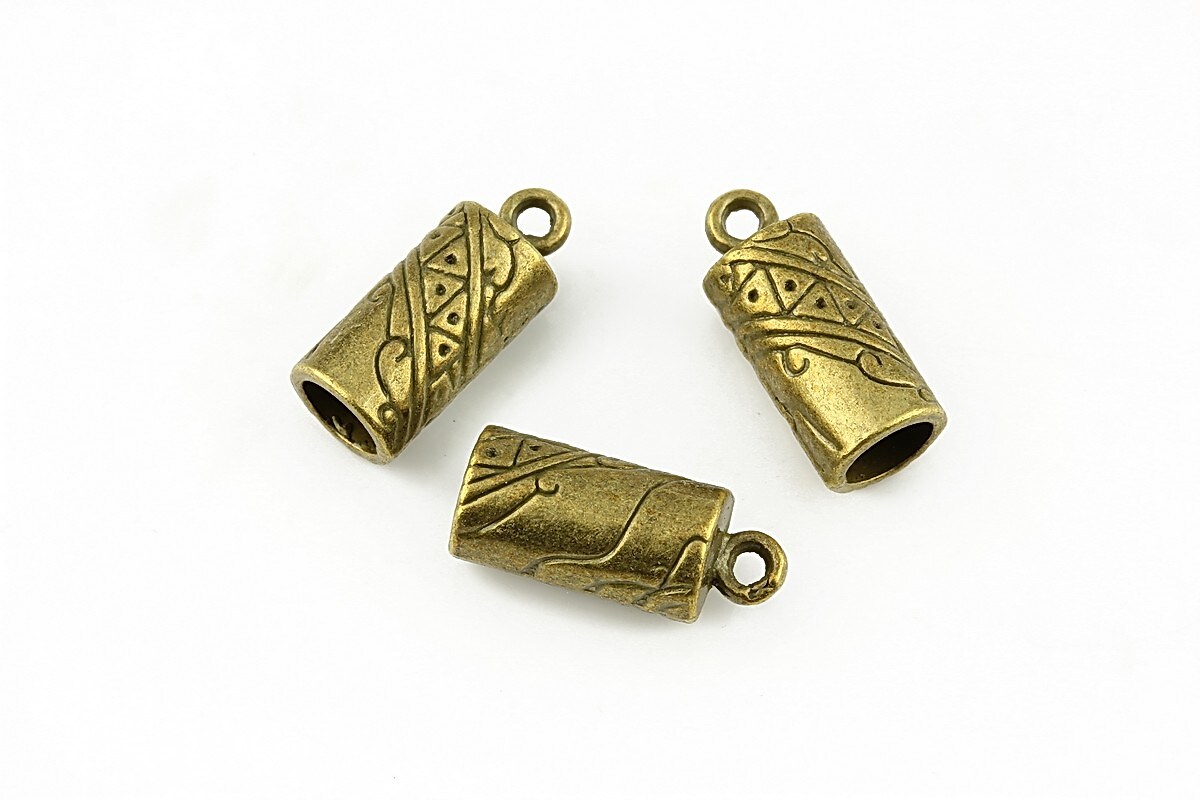 Capat de snur bronz 18x7mm (interior 6mm)