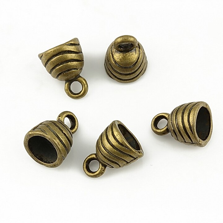 Capat de snur bronz 11x8mm (interior 7mm)