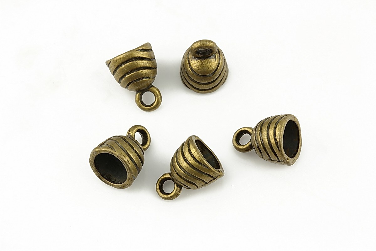 Capat de snur bronz 11x8mm (interior 7mm)