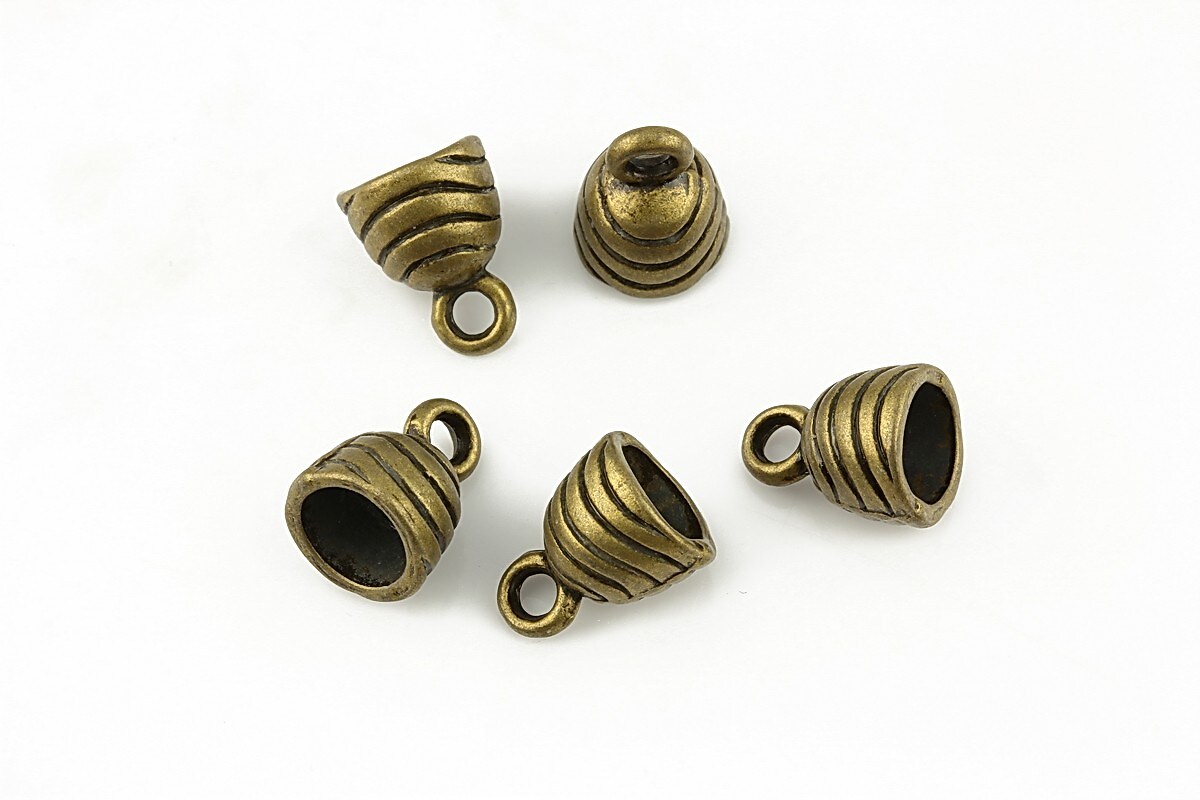 Capat de snur bronz 11x8mm (interior 7mm)